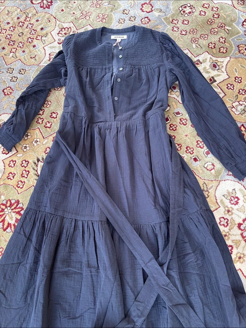 Boden Navy cotton maxi dress from Boden - Picture 12 of 14